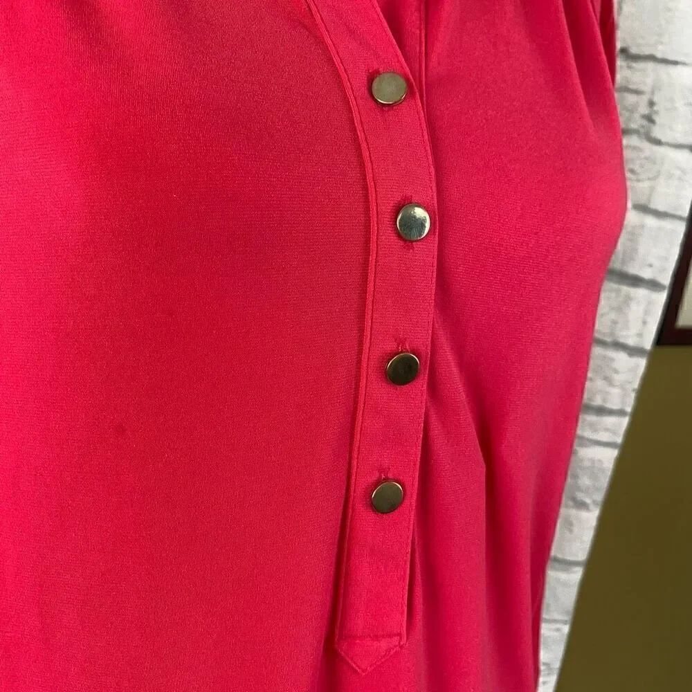 Premise women L quarter button collared blouse - Picture 2 of 10